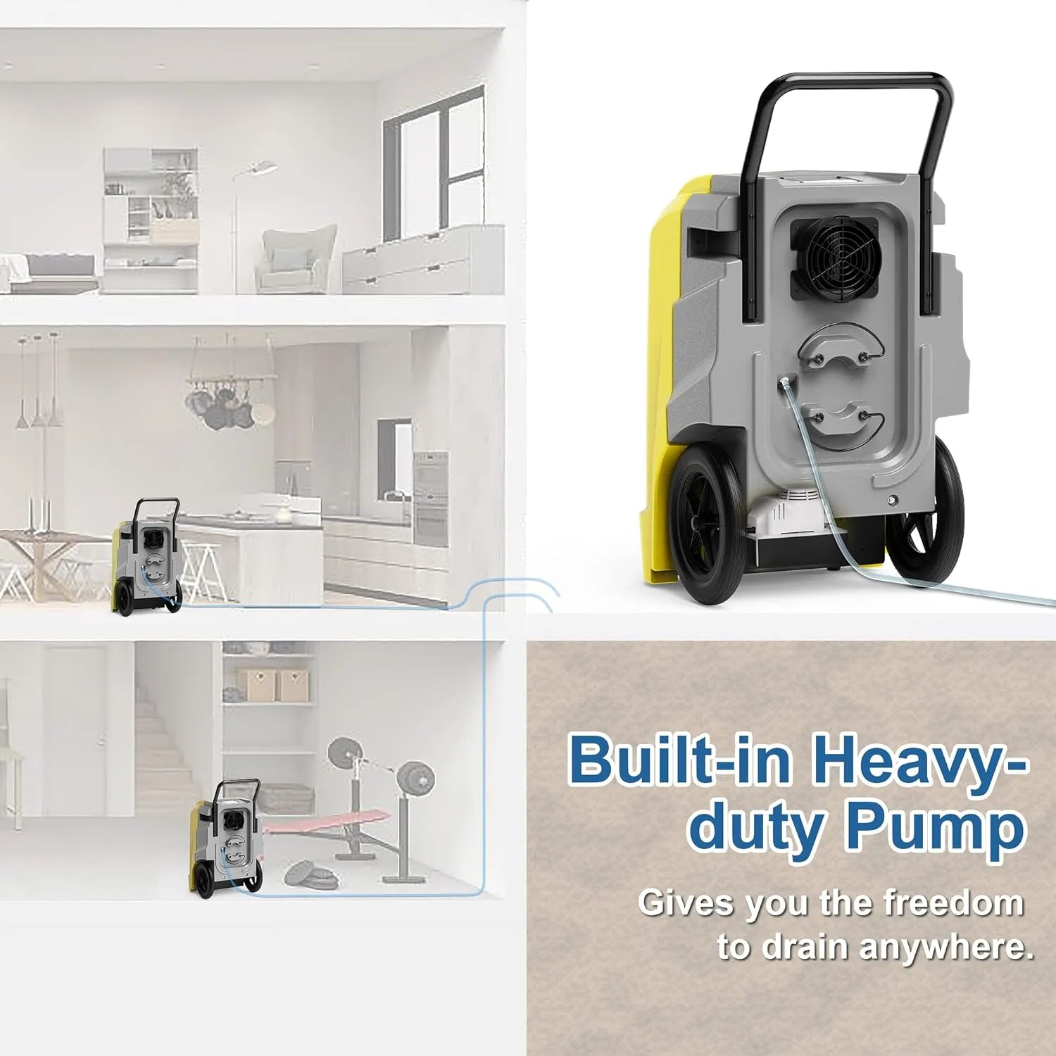 Alorair Water Damage Restoration Combo Pack, 1 X Storm Ultra Commercial Dehumidifier, 8 X Zeus Extreme Air Mover, 1 X CleanShield HEPA 550 Scrubber