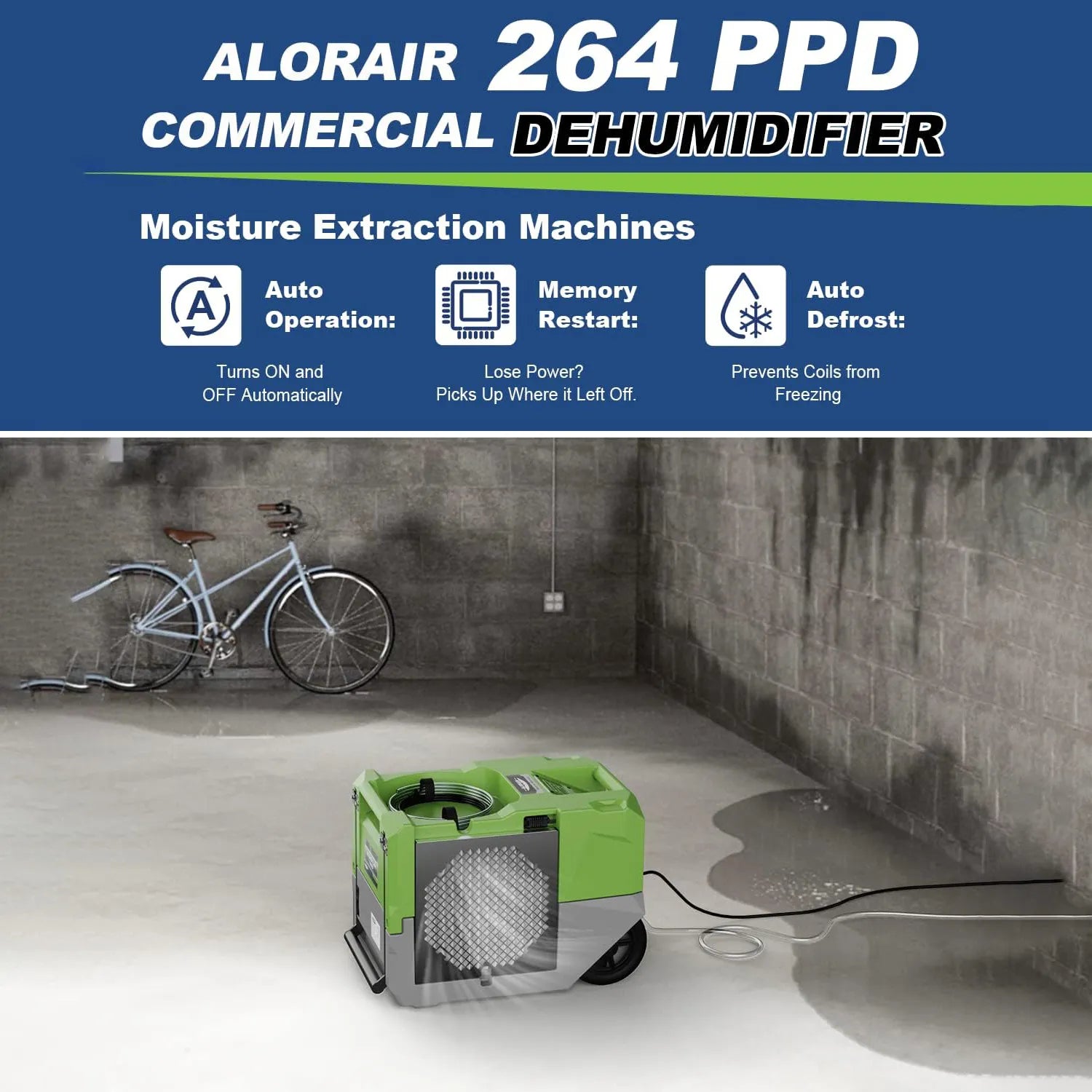 Alorair Mold Prevention Combo Pack, 1 X Storm LGR 1250 Commercial Dehumidifier, 4 X Zeus Extreme Air Mover, 1 X HEPA Pro 770 Air Scrubber