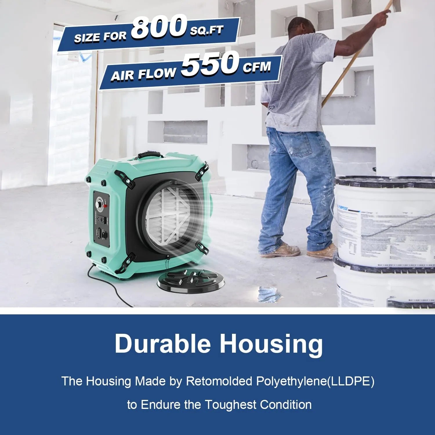 Alorair Mold Prevention Combo Pack, 1 X Storm LGR 850 Commercial Dehumidifier, 4 X Zeus 900 Air Mover, 1 X HEPA Max 770 Air Scrubber