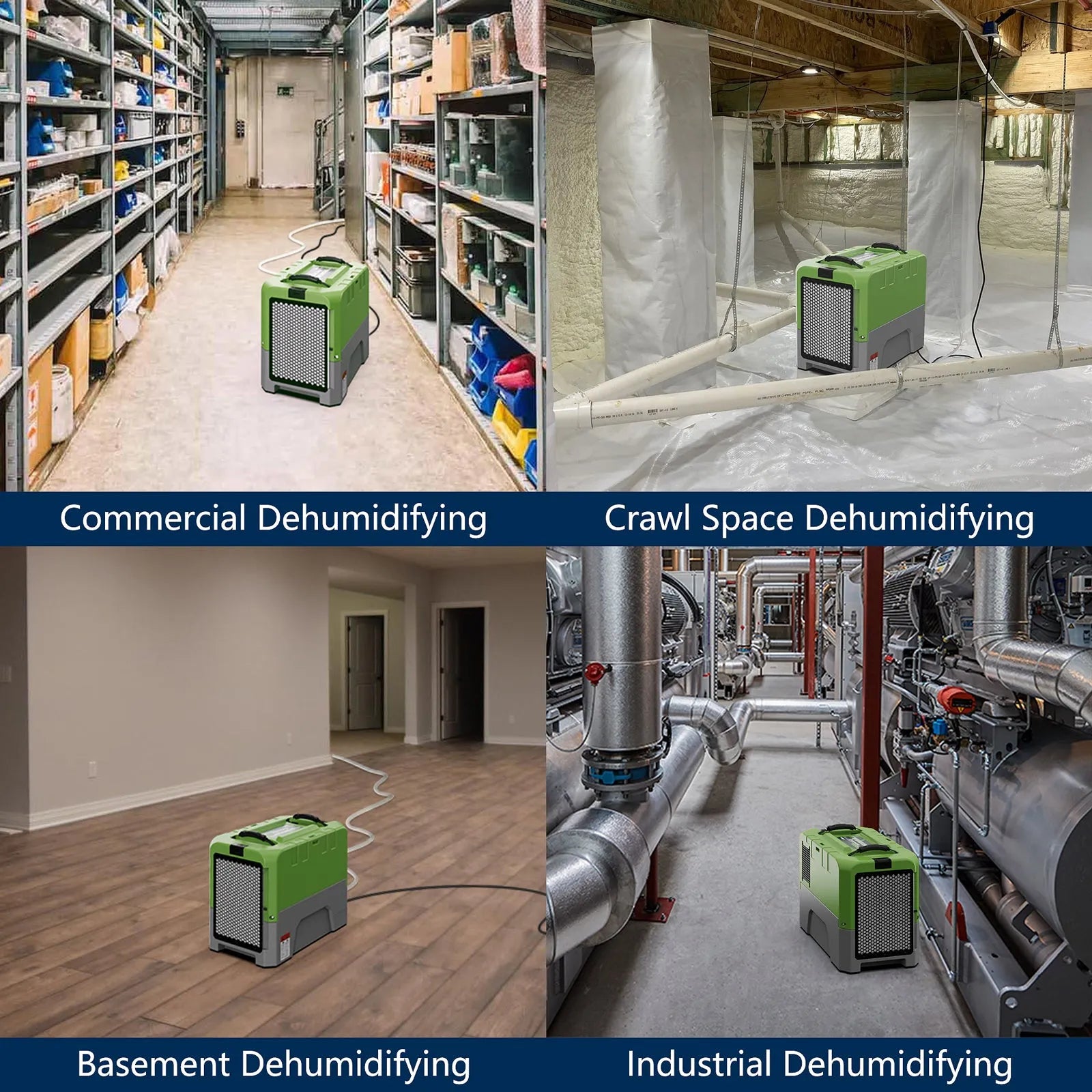 Alorair Water Damage Restoration Equipment, 1 X Storm LGR Extreme Commercial Dehumidifier, 6 X Zeus 900 Air Mover, 1 X CleanShield HEPA 550 Scrubber