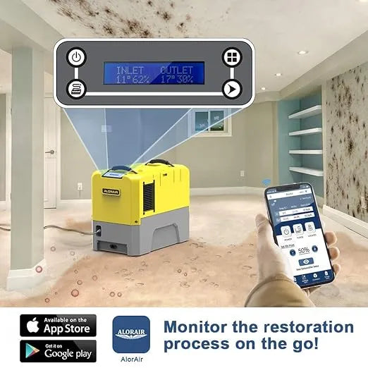 Alorair Water Damage Restoration Equipment, 1 X Storm LGR Extreme WiFi Commercial Dehumidifier, 6 X Zeus 900 Air Mover, 1 X CleanShield HEPA 550 Scrubber