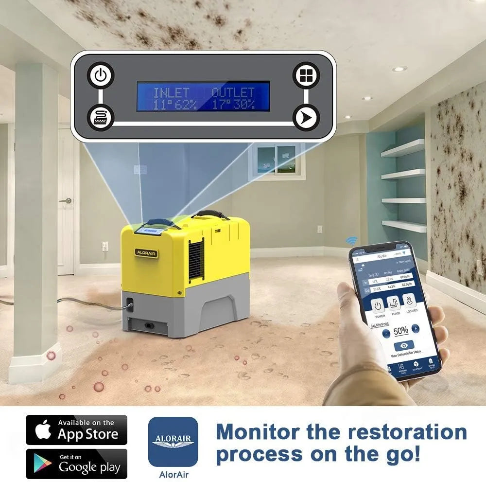 Alorair Mold Prevention Combo Pack, 1 X Storm LGR Extreme Wi-Fi Commercial Dehumidifier, 4 X Zeus 900 Air Mover, 1 X CleanShield HEPA 550 Air Scrubber