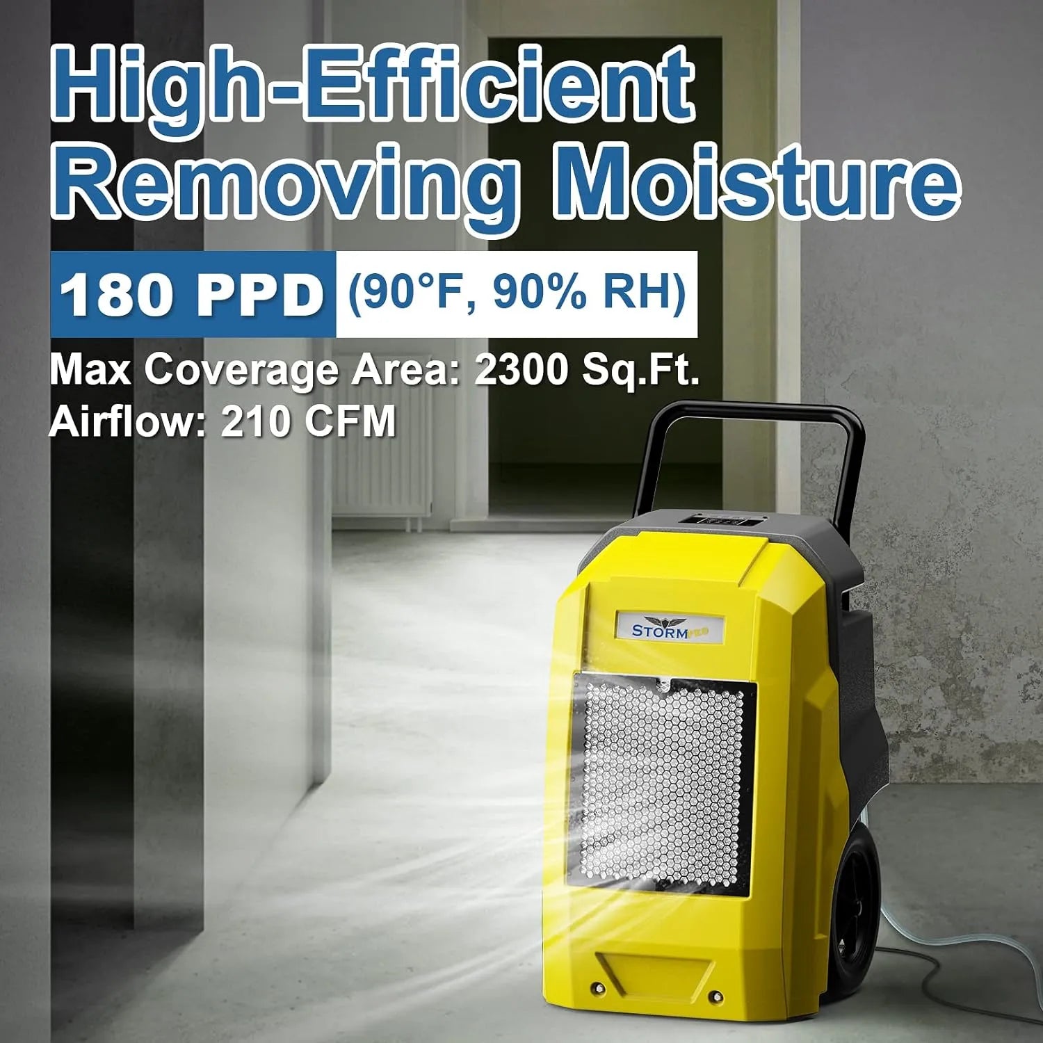 Alorair Mold Prevention Combo Pack, 1 X Storm Pro Commercial Dehumidifier, 4 X Zeus 900 Air Mover, 1 X CleanShield HEPA 550 Air Scrubber