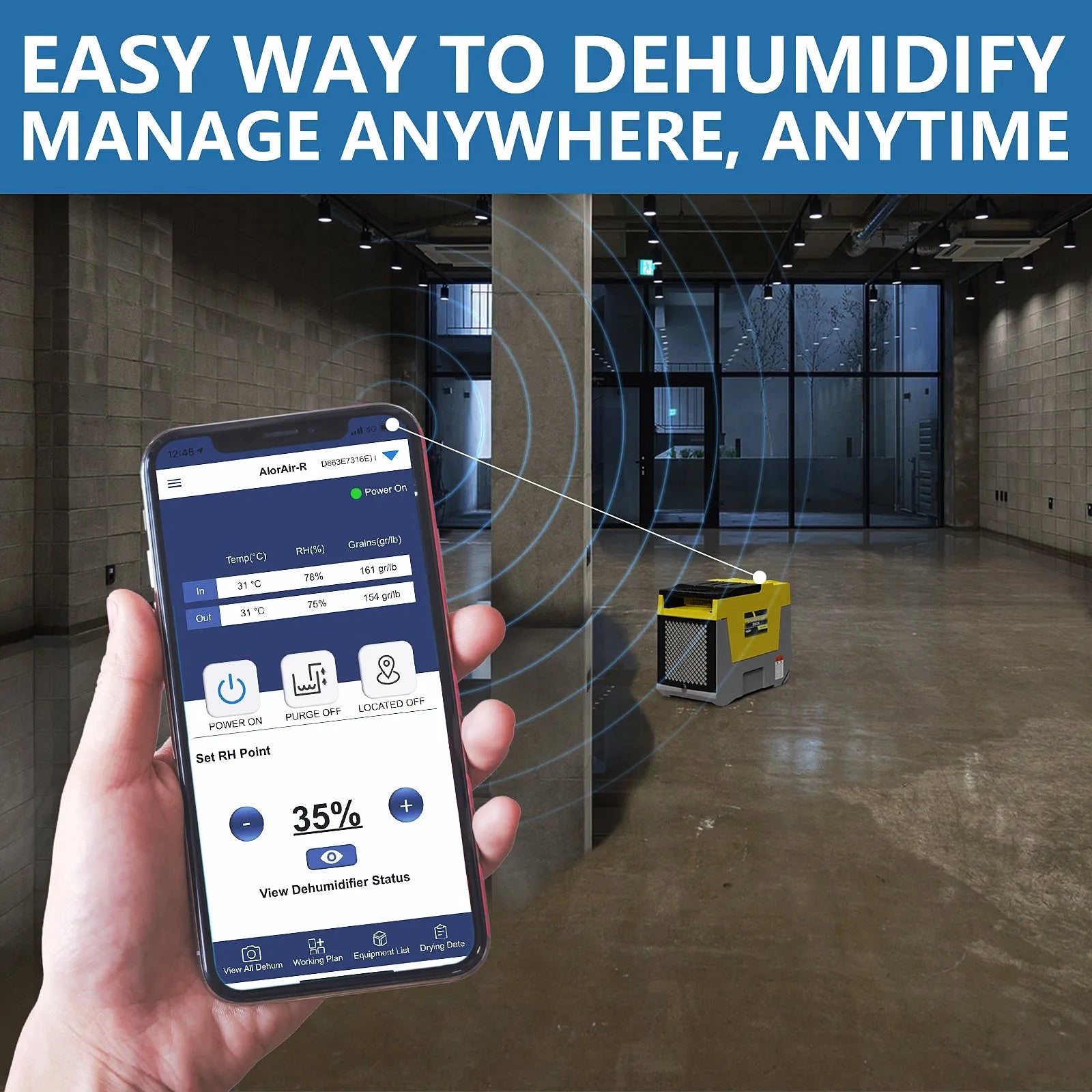 Alorair Water Damage Restoration Combo Pack, 1 X Storm SLGR 850X Commercial Dehumidifier, 8 X Zeus 900 Air Mover, 1 X HEPA Pro 970 Scrubber