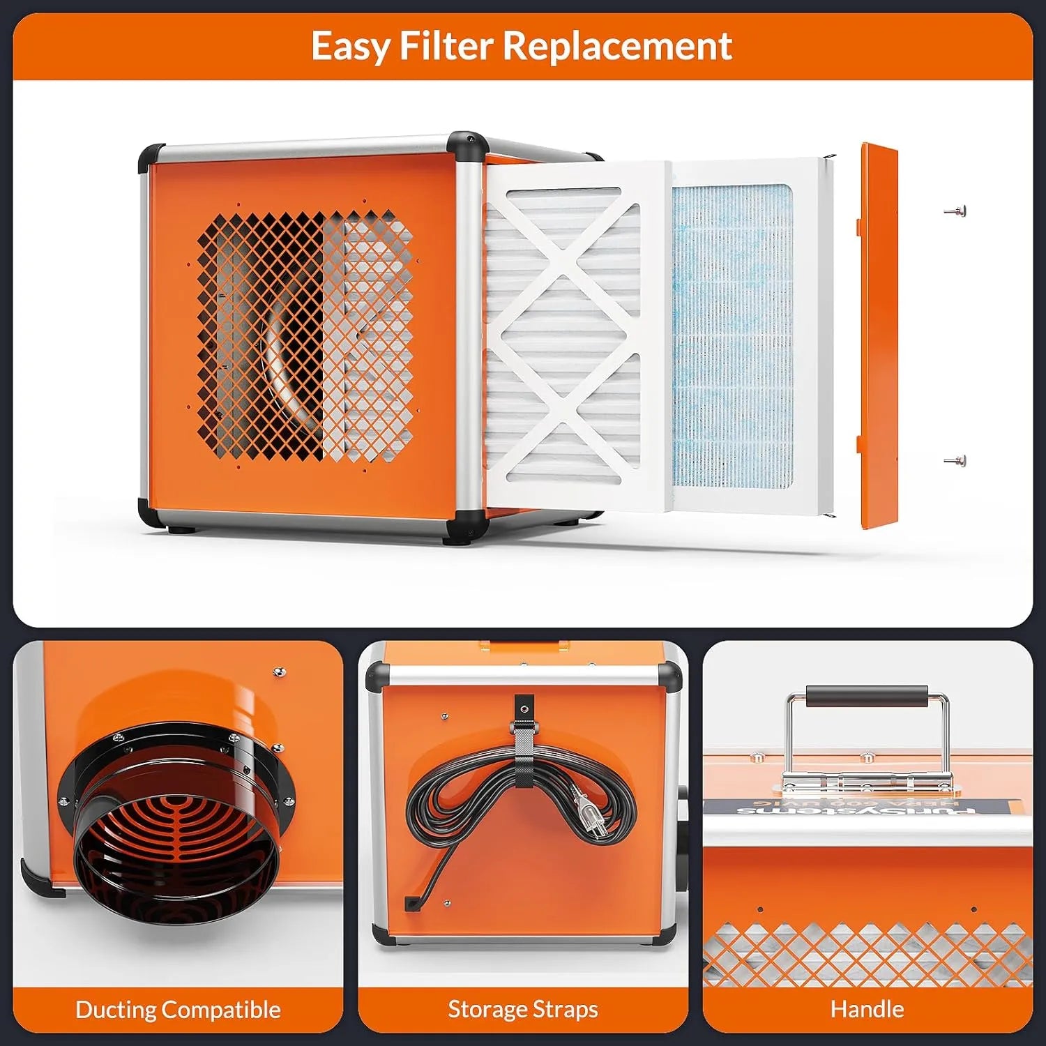 Alorair Sanitization & Disinfection Combo Pack, 1 X Zeus 900 Air Mover, 1 X HEPA 600 UVIG Air Scrubber