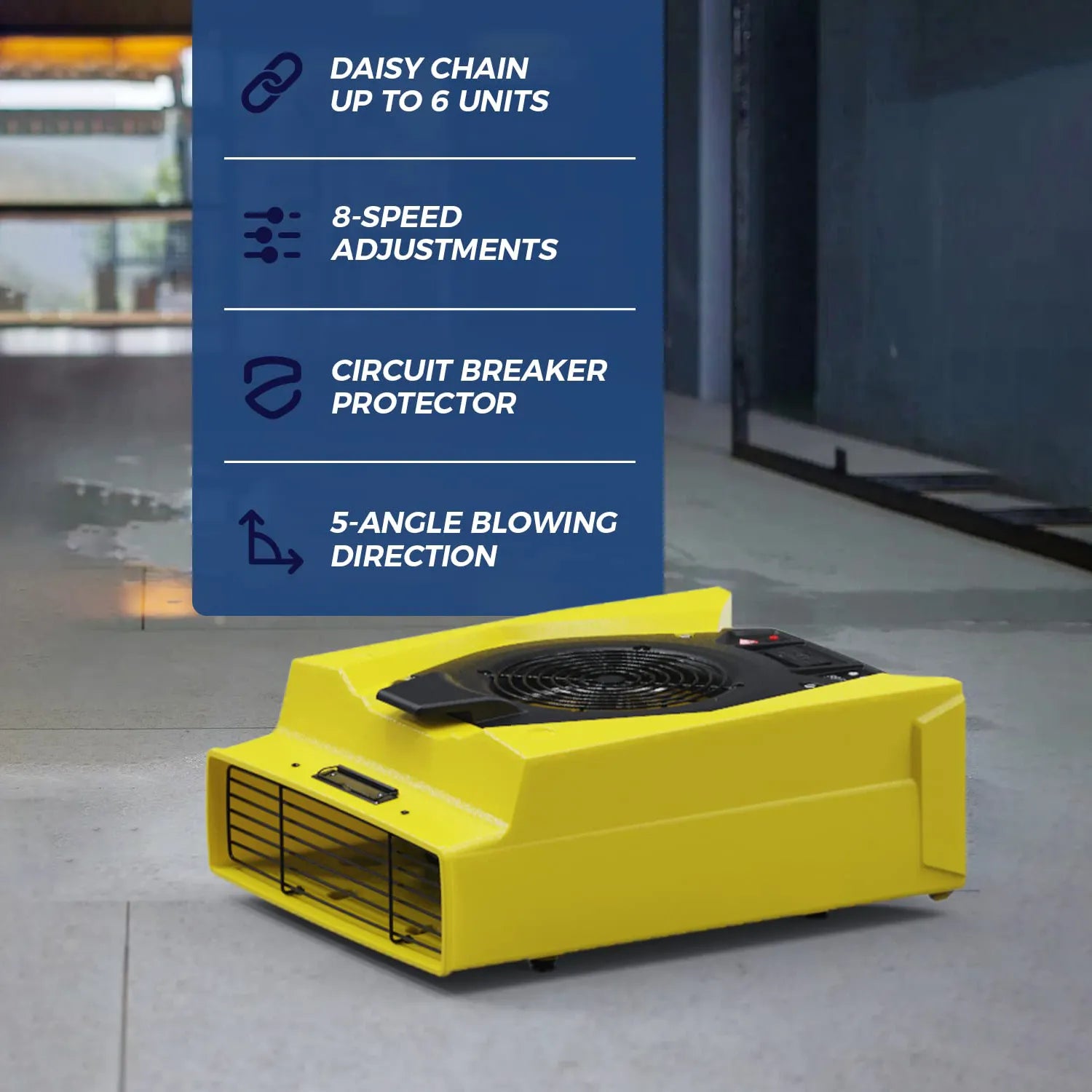 Alorair Sanitization & Disinfection Combo Pack, 1 X Zeus 900 Air Mover, 1 X PuriCare S2 UV Air Scrubber