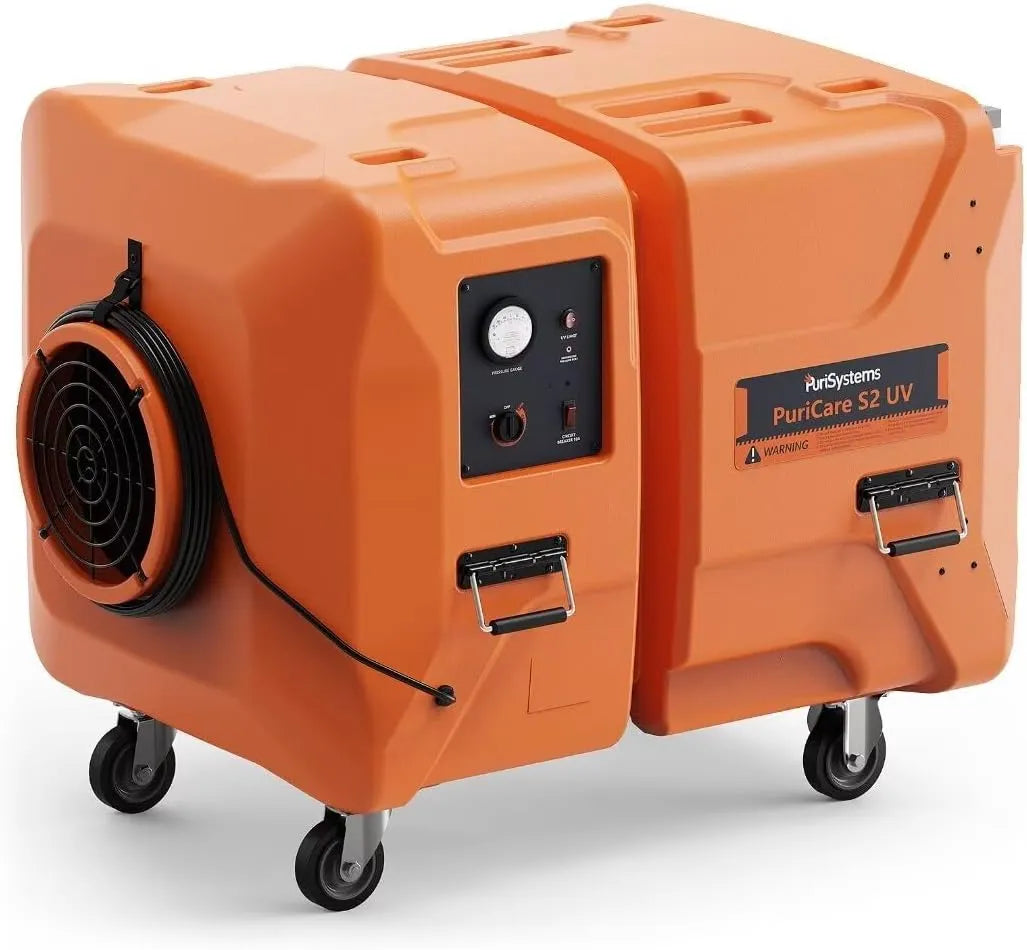 Alorair Sanitization & Disinfection Combo Pack, 1 X Zeus 900 Air Mover, 1 X PuriCare S2 UV Air Scrubber