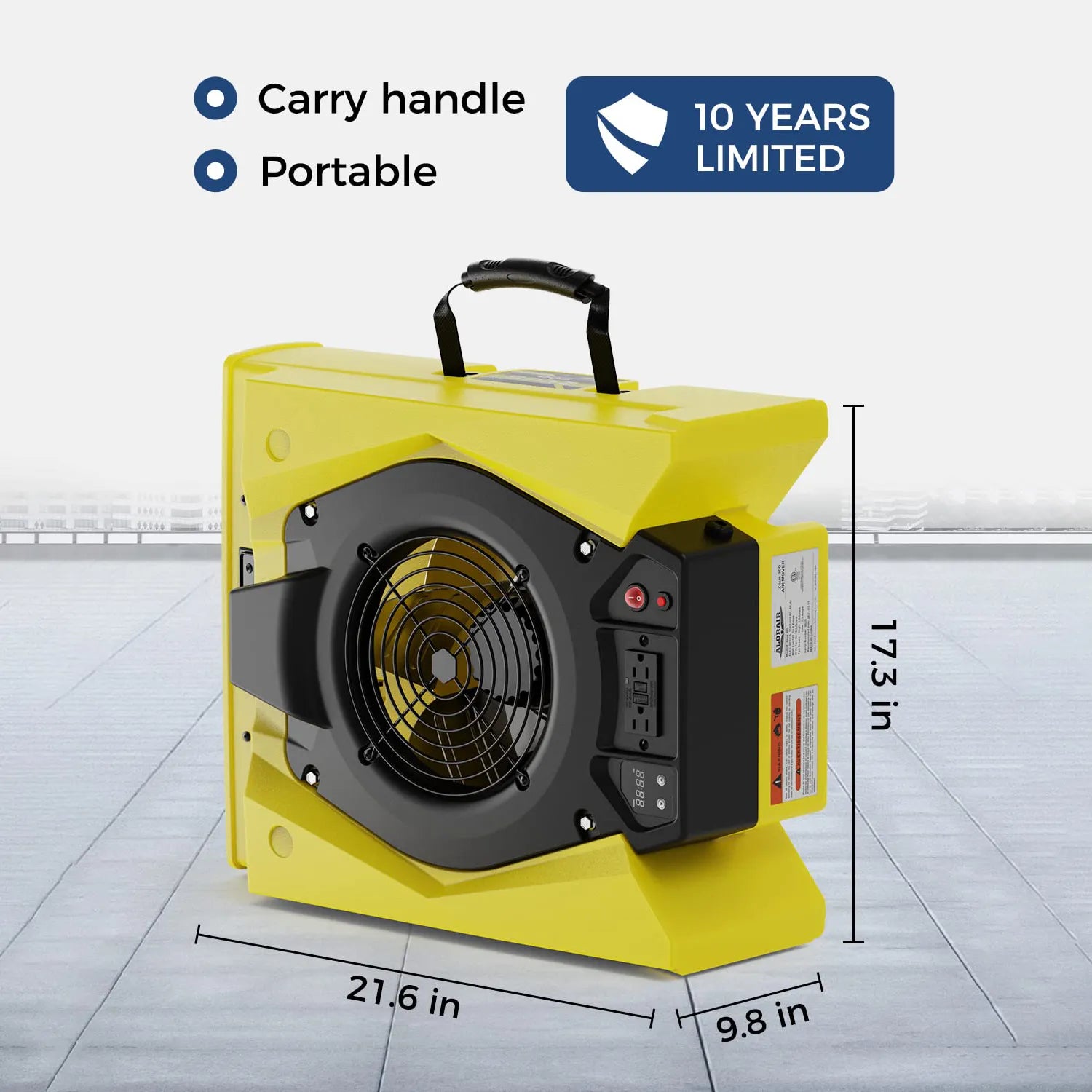 Alorair Sanitization & Disinfection Combo Pack, 1 X Zeus 900 Air Mover, 1 X PuriCare S2 UV Air Scrubber