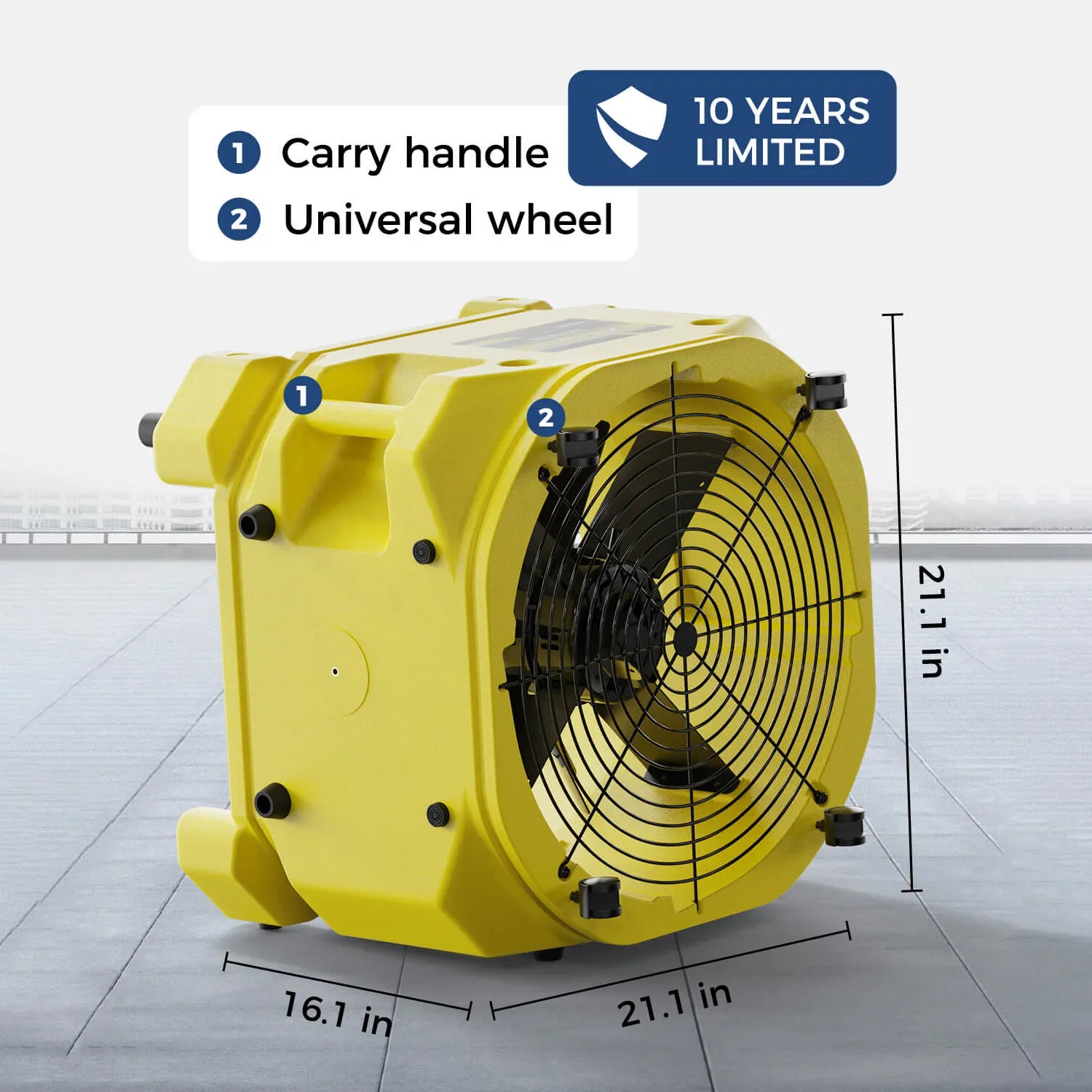 Alorair Air Solution Combo Pack, 1 X Zeus Extreme Air Mover, 1 X CleanShield HEPA 550 Air Scrubber