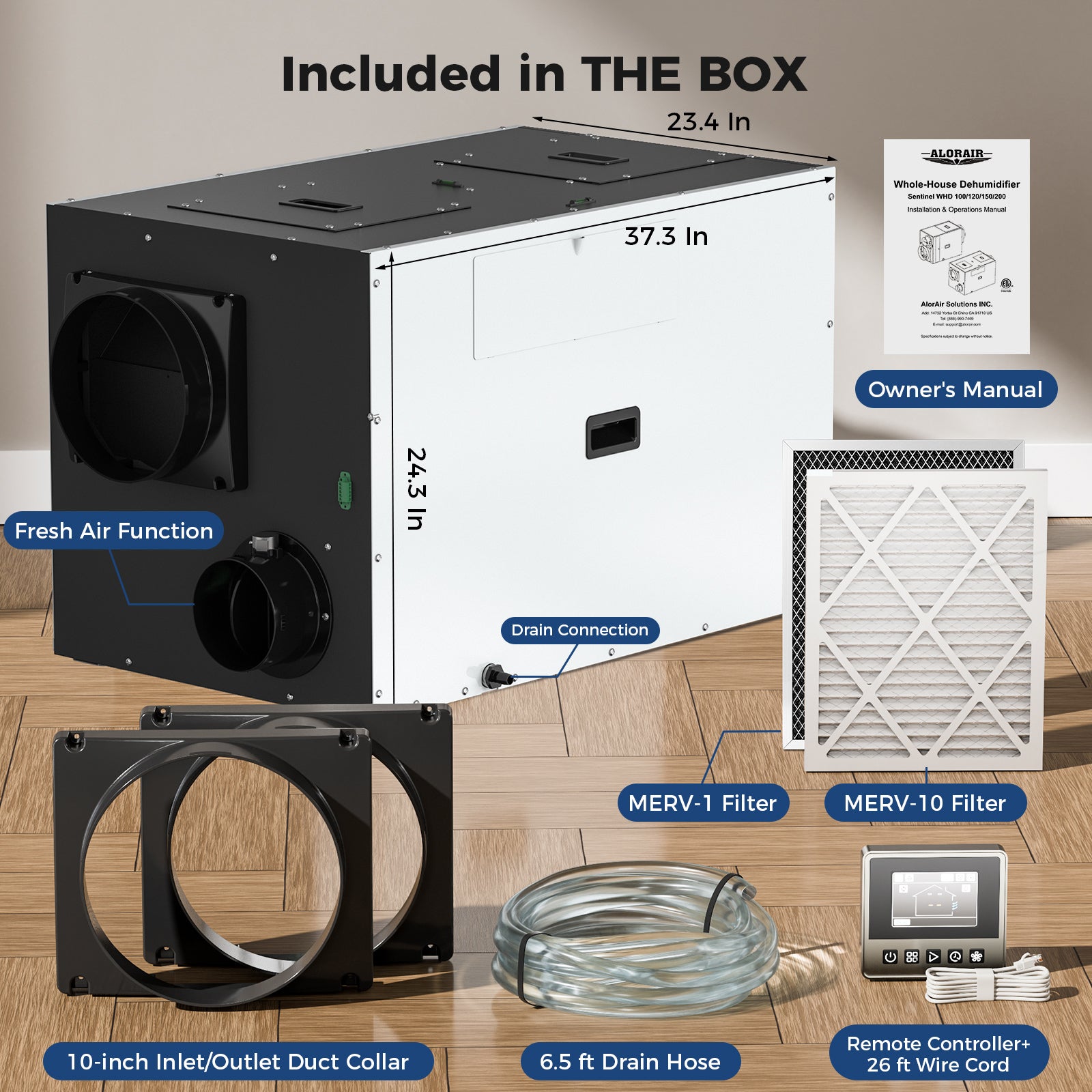 AlorAir® Sentinel WHD 200 | 165 PPD Commercial Grade Whole House