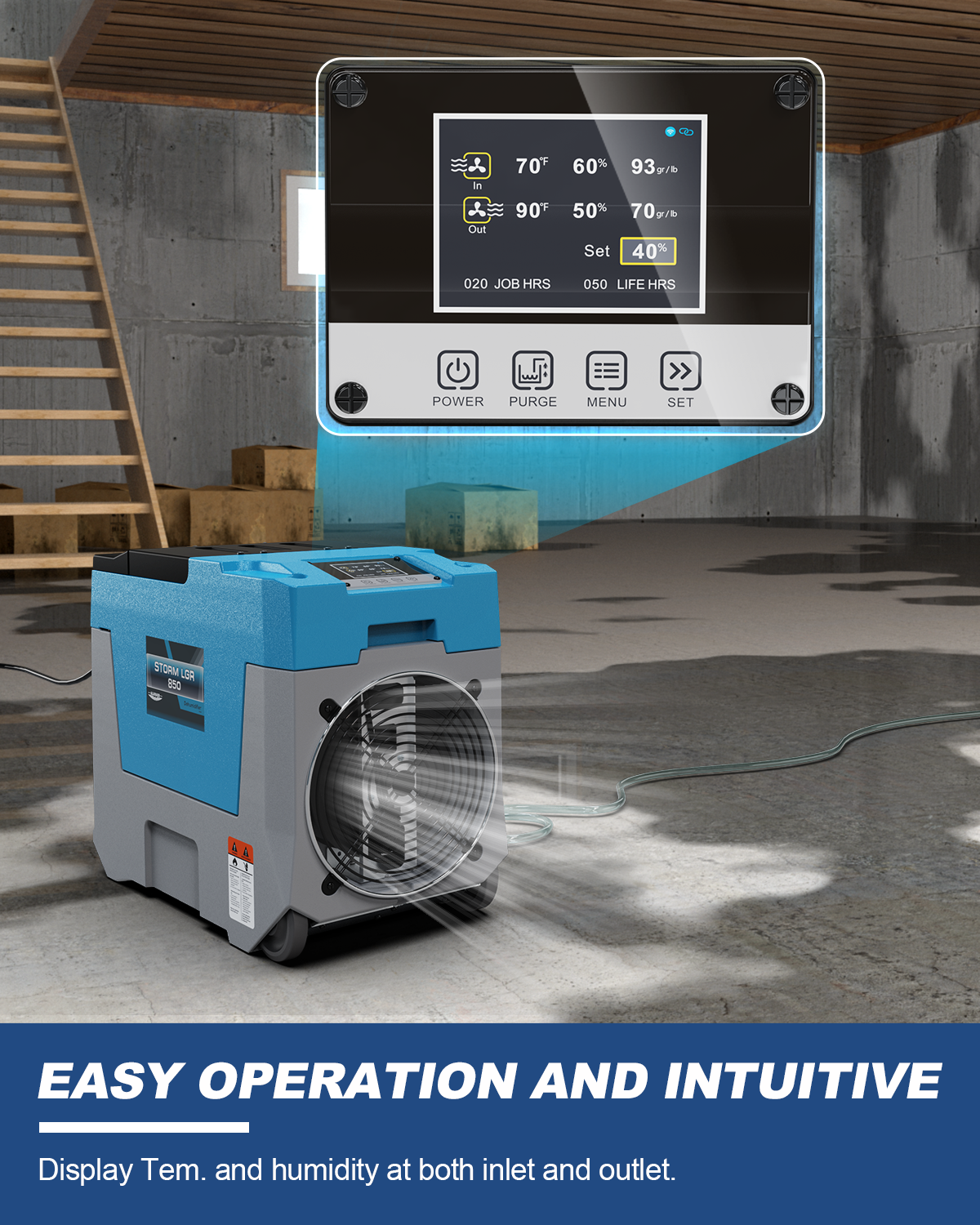 AlorAir Wholesale Package of Storm LGR 850 Industrial Commercial 85 Pint Dehumidifier with pump