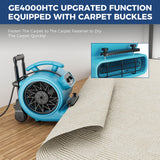 Alorair® 3000 CFM Air Mover with Timer, Handle Wheelkit and Carpet Buckles for Floor Drying Blower Fan | GE3000HTC