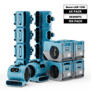 AlorAir Water Damage Restoration Combo Pack, 4 X Storm LGR 1250 Dehumidifier, 10 X GE4000TC Air Mover
