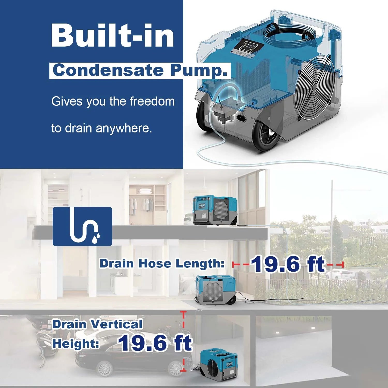 Alorair Water Damage Restoration Combo Pack, 4 X Storm LGR 1250 Commercial Dehumidifier, 20 X Zeus Extreme Air Mover