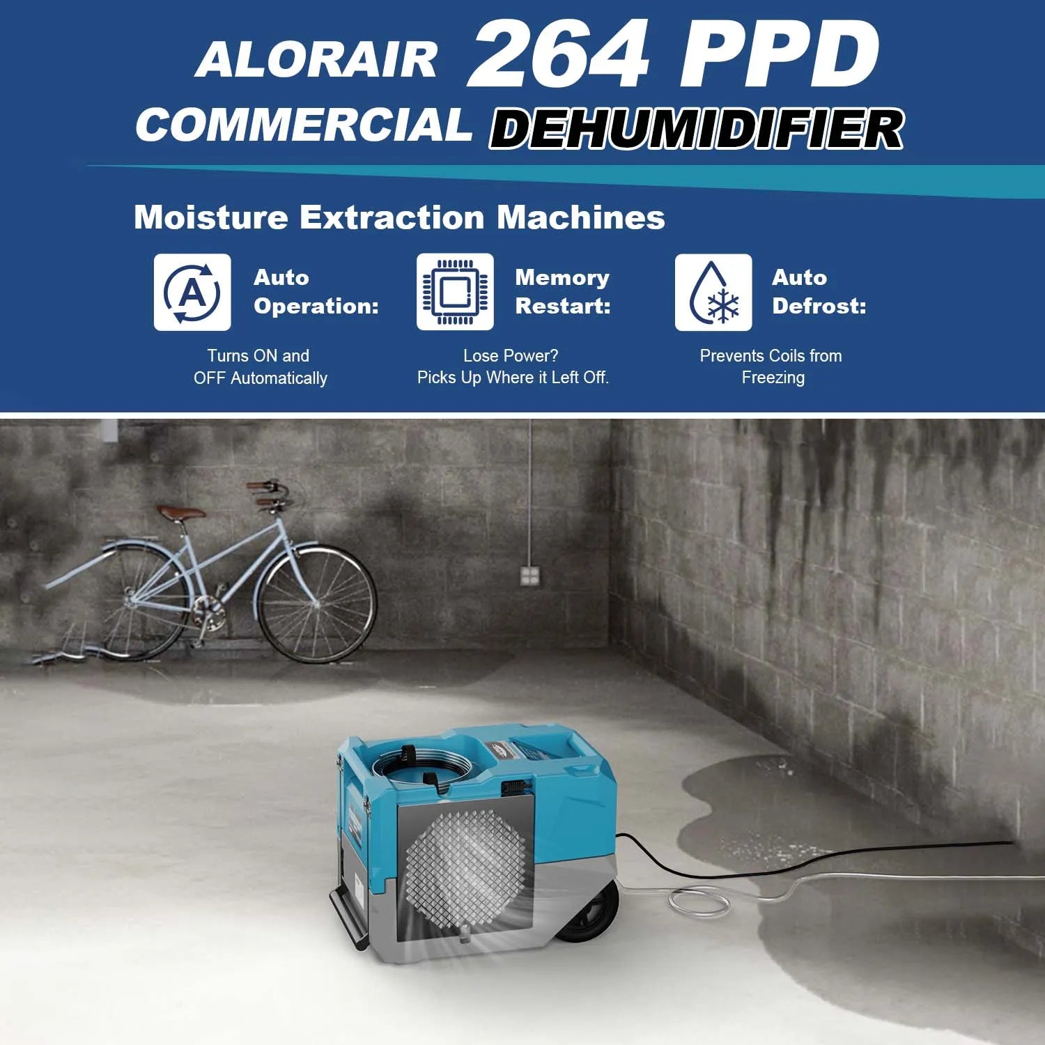 Alorair Water Damage Restoration Combo Pack, 4 X Storm LGR 1250 Commercial Dehumidifier, 20 X Zeus Extreme Air Mover