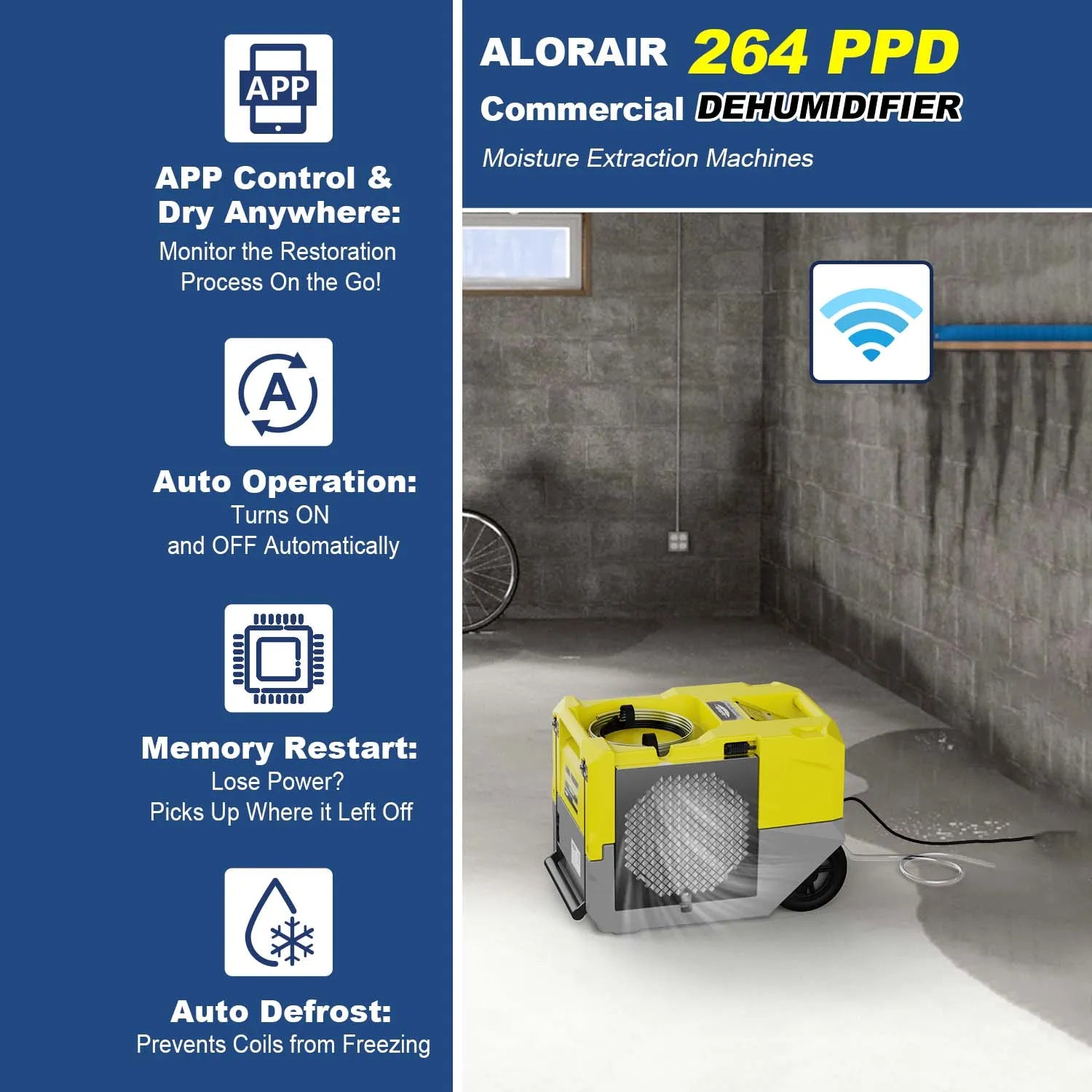Alorair Water Damage Restoration Combo Pack, 4 X Storm SLGR 1250X Commercial Dehumidifier, 20 X Zeus Extreme Air Mover