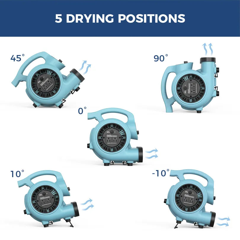 Alorair Water Damage Restoration Combo Pack, 4 X Storm Elite Commercial Dehumidifier, 16 X GF600A Air Mover, 1 X CleanShield HEPA 550 Scrubber