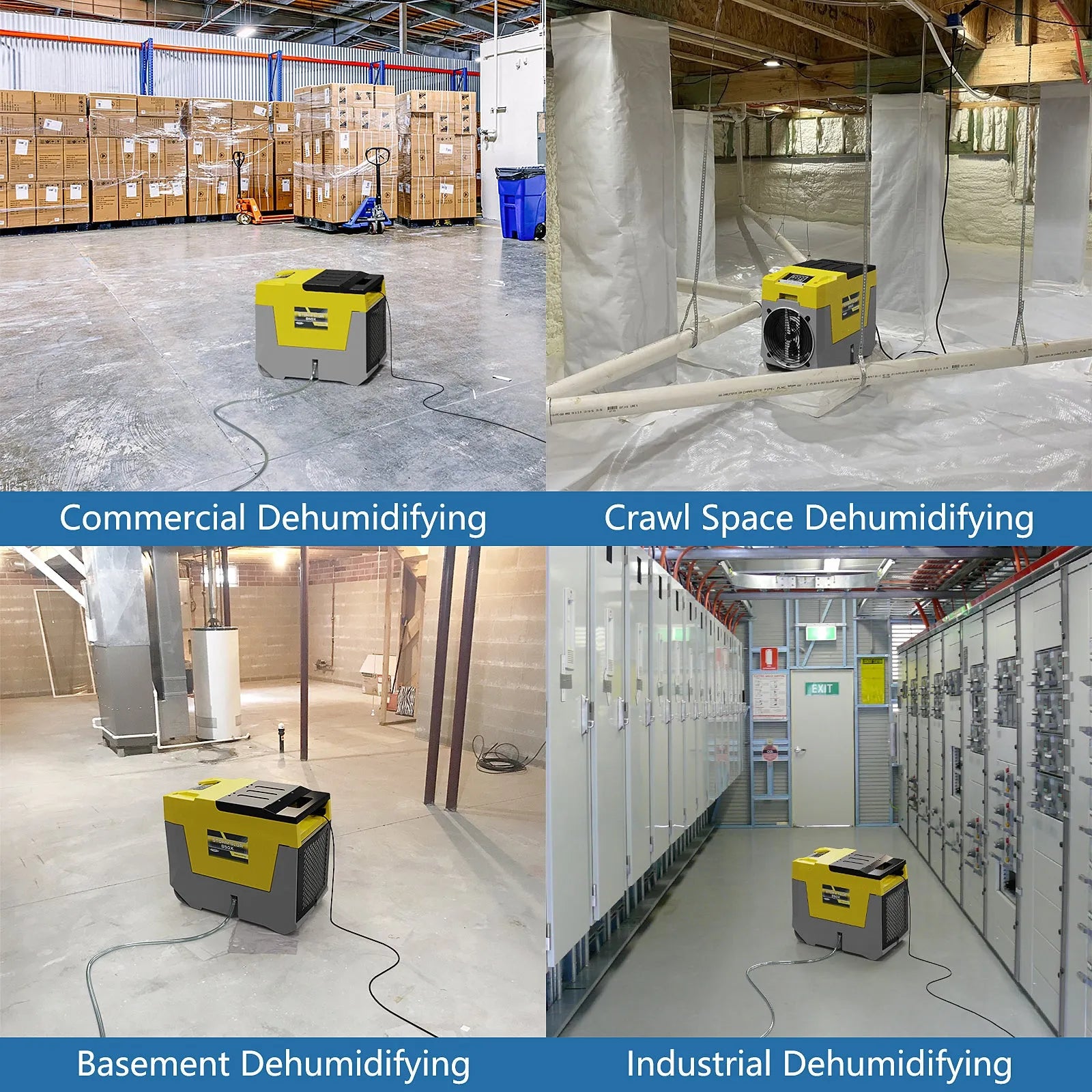 Alorair Water Damage Restoration Combo Pack, 4 X Storm SLGR 850X Commercial Dehumidifier, 16 X Zeus Extreme Air Mover, 1 X HEPA Pro 870 Scrubber