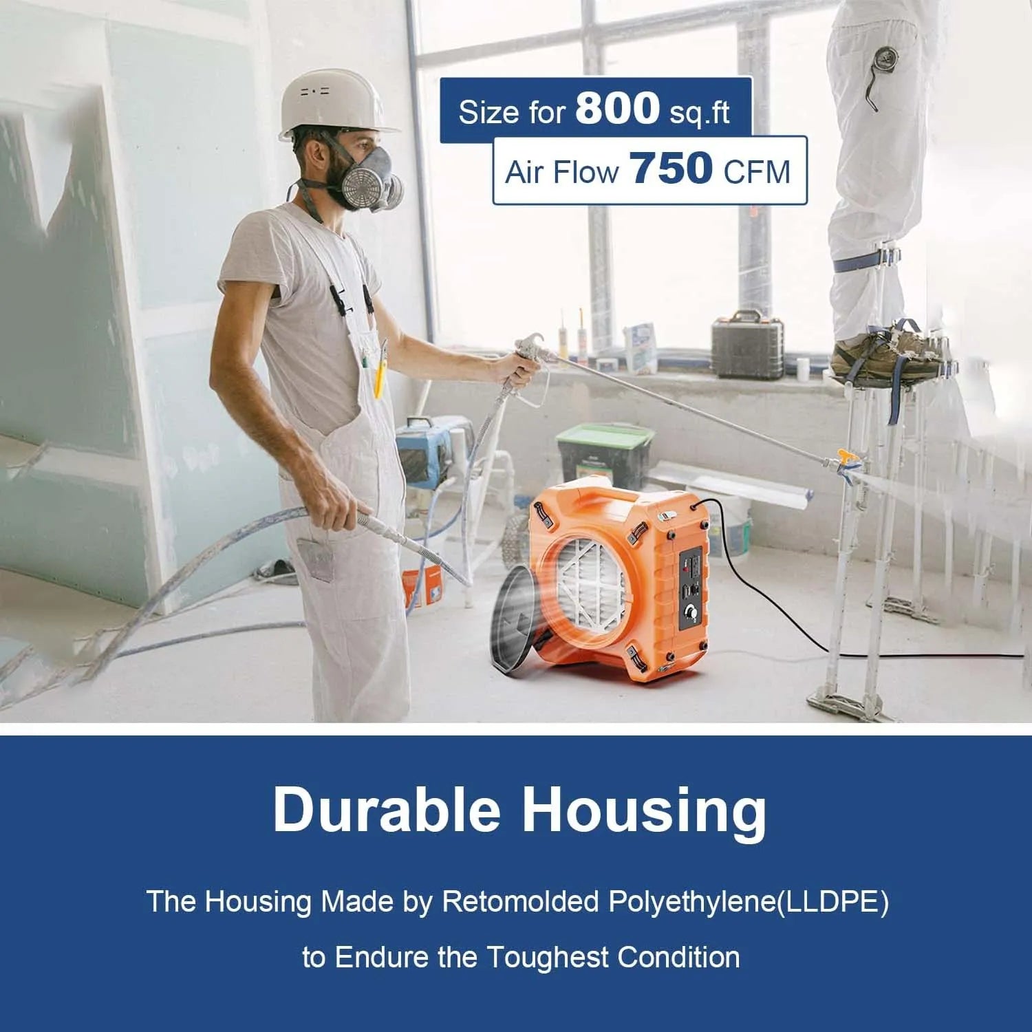 Alorair Fire & Smoke Restoration Combo Pack, 4 X Zeus 900 Air Mover, 1 X HEPA Pro 970 Air Scrubber