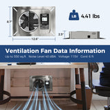 ALORAIR® VentirMax 300SD Ventilator Fan, IP55 Rated Exhaust Fan with Timing Cycle, Speed Control for Crawl space, Attic