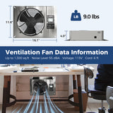 AlorAir® 780 CFM Crawl Space Ventilator Fan, IP55 Rated Exhaust Fan with Temperature Humidity Controller, Timing Cycle, Speed Control