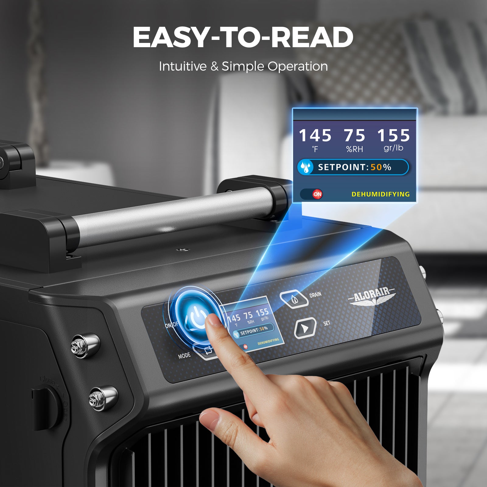 Alorair 145 PPD Crawl Spaces Dehumidifier with Pump and Drain Hose | Galaxy 60P