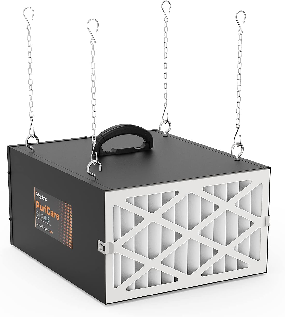 Purisystems Air Filtration System 3-Speed Remote, Built-in Ionizer, Hanging Air Filter w/RF Remote, up to 500 sq. ft