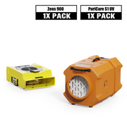 Alorair® Sanitization & Disinfection Combo Pack, 1 x Air Mover and 1 x Scrubber | Zeus 900 & PuriCare S1 UV