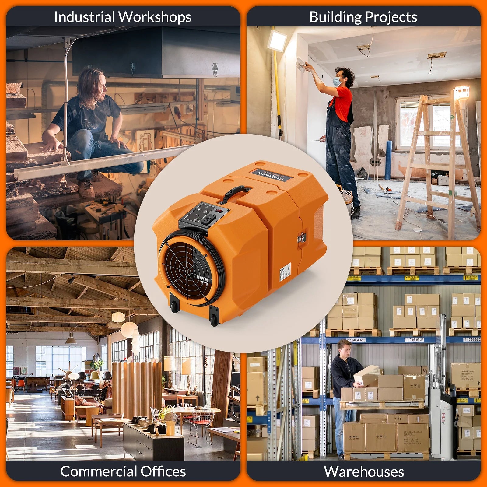 AlorAir Sanitization & Disinfection Combo Pack, 1 X Zeus Extreme Air Mover, 1 X PuriCare S1 UV Air Scrubber