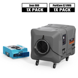 Alorair® Sanitization & Disinfection Combo Pack, 1 x Air Mover and 1 x Scrubber | Zeus 900 & PuriCare S2 UVIG