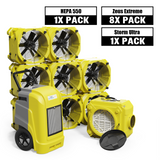 AlorAir® Ultra Pack Dehumidifier, Air Movers and Scrubber Commercial Water Damage Restoration Equipment Package