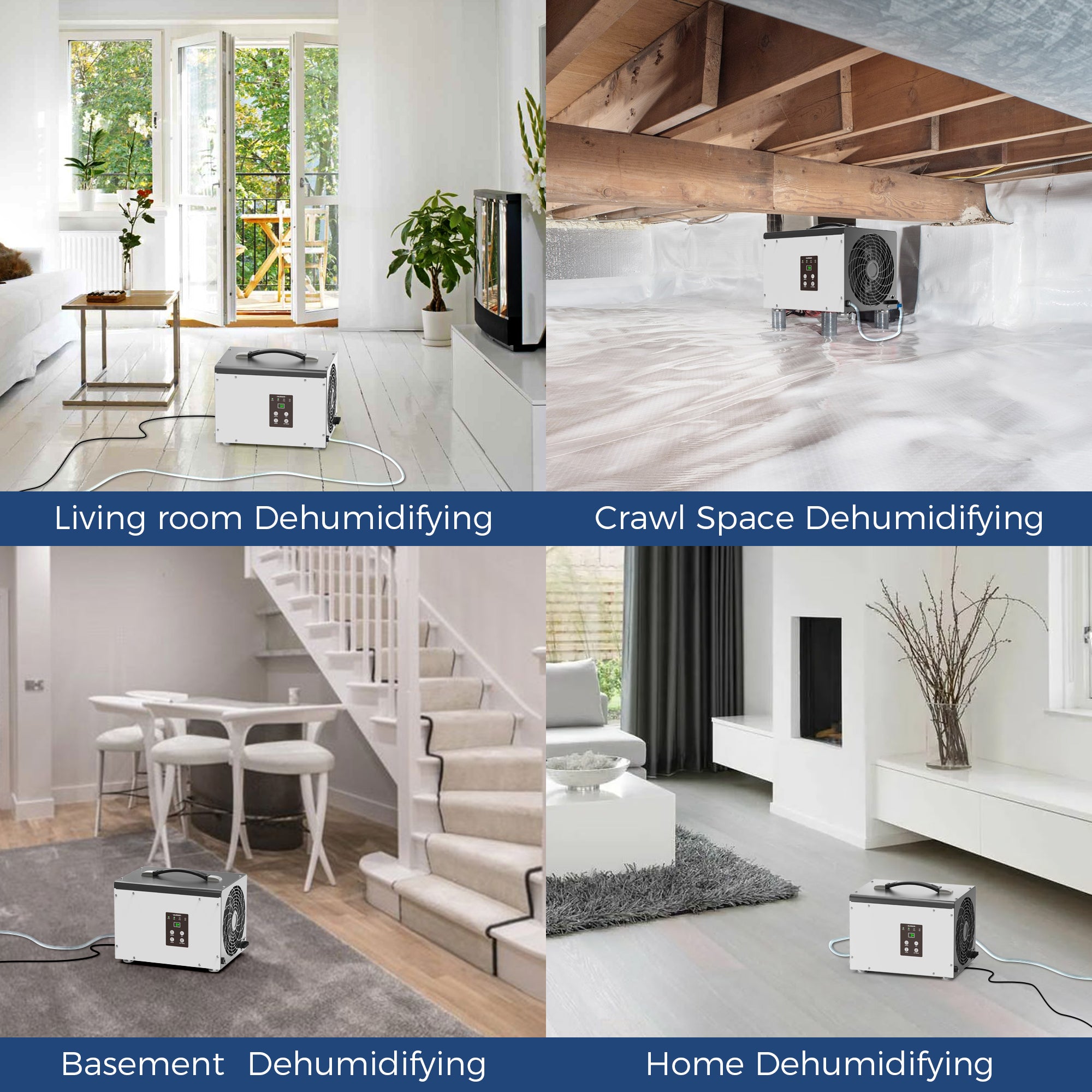 AlorAir WiFi 70 PPD Crawl Space Dehumidifier | Sentinel HD35P WIFI | Size for 1000 Sq Ft