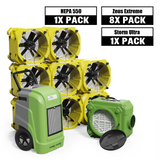 AlorAir® Ultra Pack Dehumidifier, Air Movers and Scrubber Commercial Water Damage Restoration Equipment Package