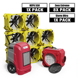 AlorAir® Ultra Pack Dehumidifier, Air Movers and Scrubber Commercial Water Damage Restoration Equipment Package