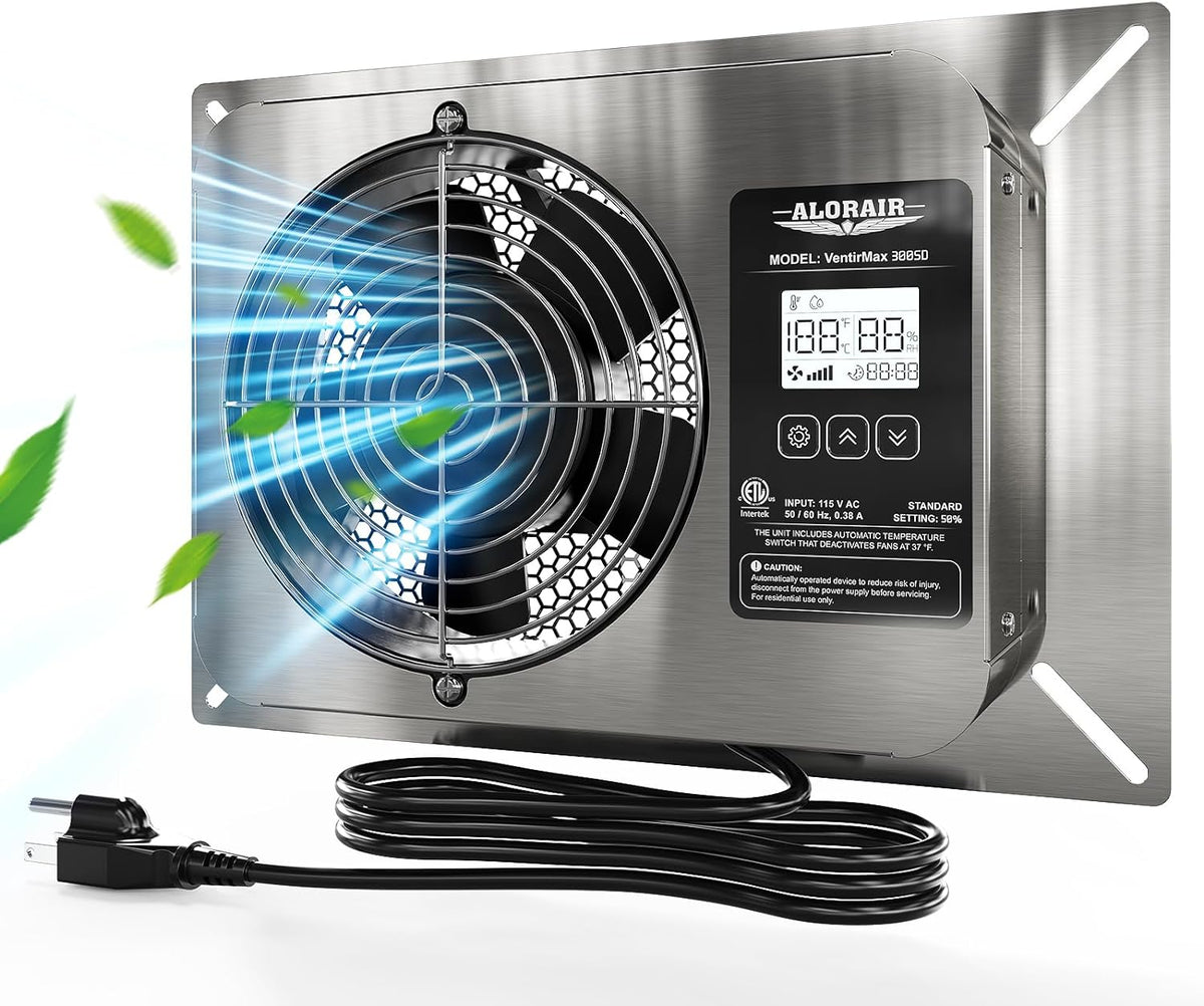 ® 300 CFM Exhaust Ventilator Fan Timing Cycle Speed Control IP55 Rated VentirMax 300SD