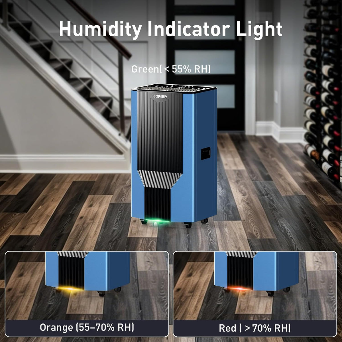 XDRIER MAX 260P Triple-Drain Commercial Dehumidifier | 198 PPD at Saturation | 2,600 ft²