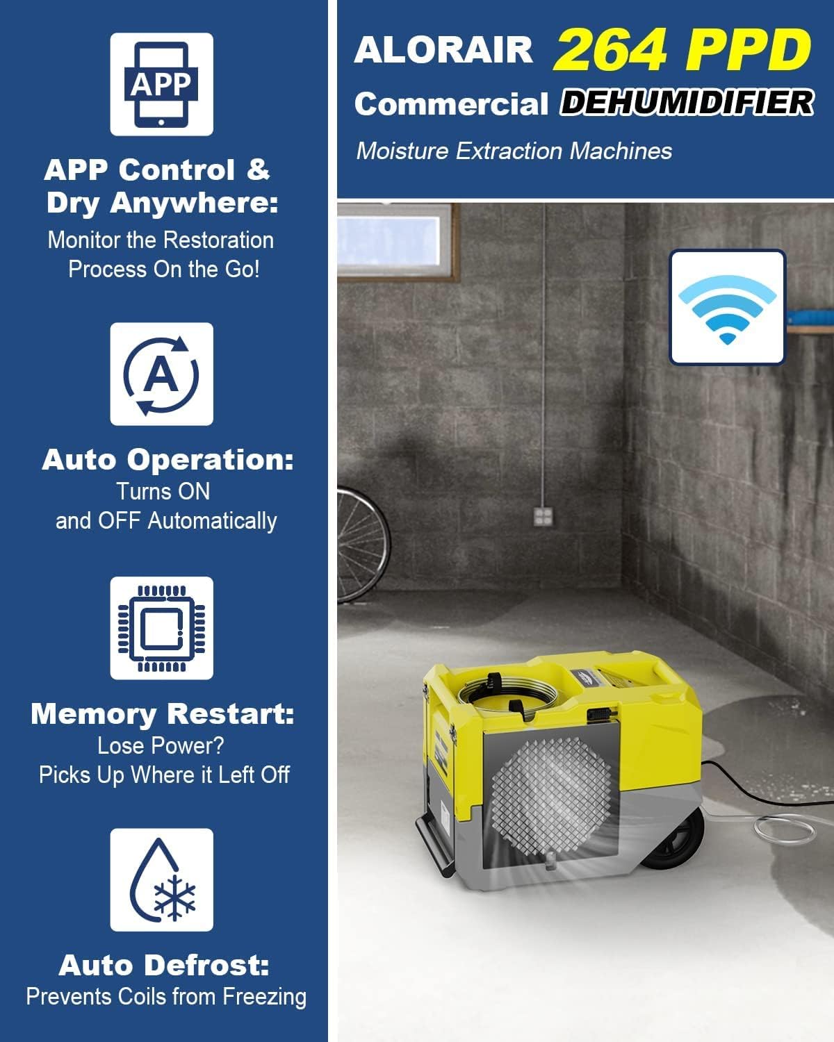 Alorair® Mold Prevention Combo Pack, 1 x Dehumidifier, 4 x Air Mover and 1 x Scrubber | Storm SLGR 1250X Wi-Fi & Zeus Extreme & Max/Pro 970