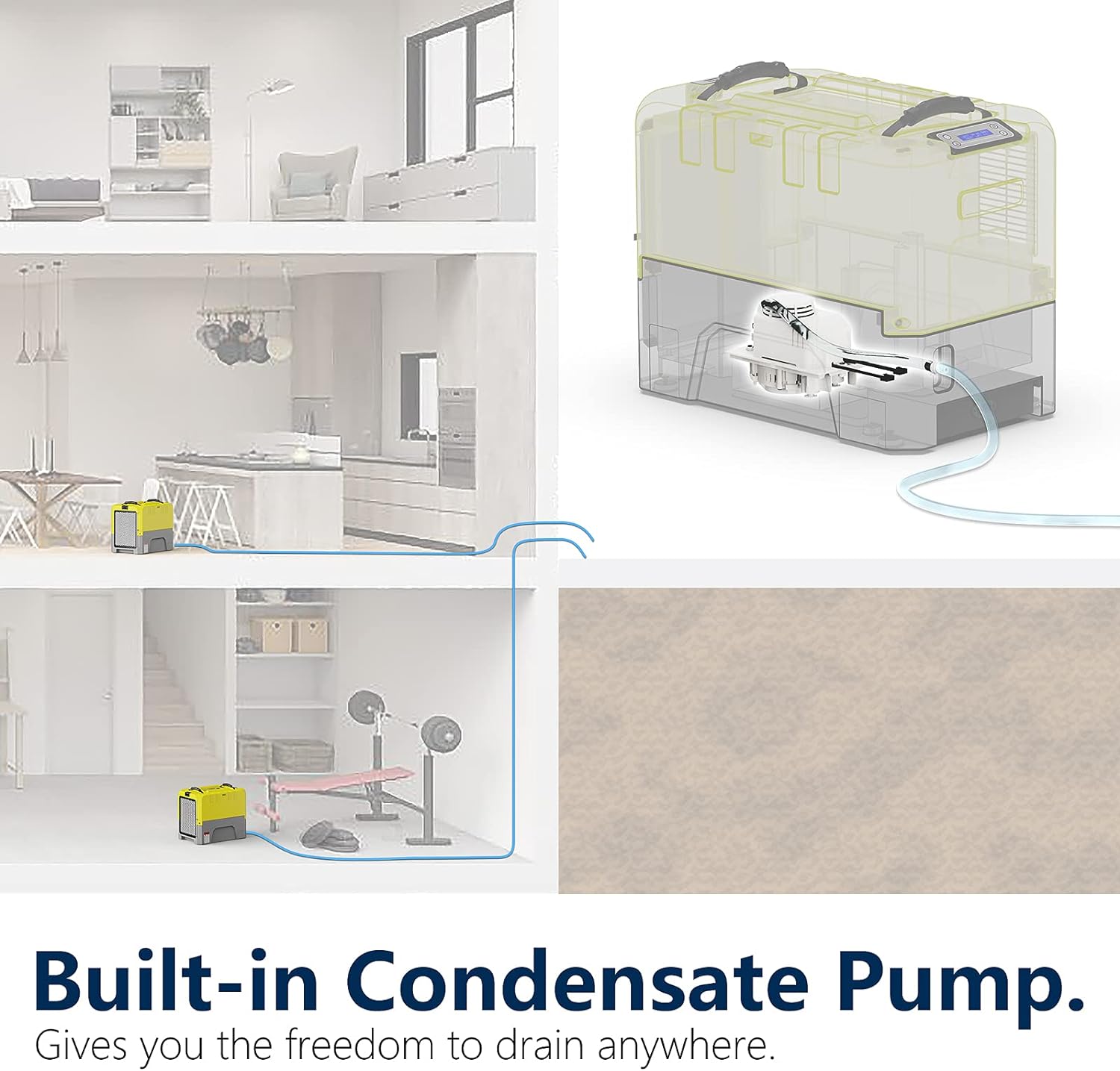 Alorair® Mold Prevention Combo Pack, 1 x Dehumidifier, 4 x Air Mover and 1 x Scrubber | Storm LGR Extreme Wi-Fi & Zeus 900 & CleanShield HEPA 550