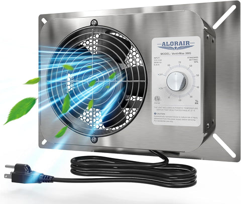 ALORAIR 300CFM Crawlspace Ventilation Fan with Humidistat, IP55 Rated | VentirMax 300S