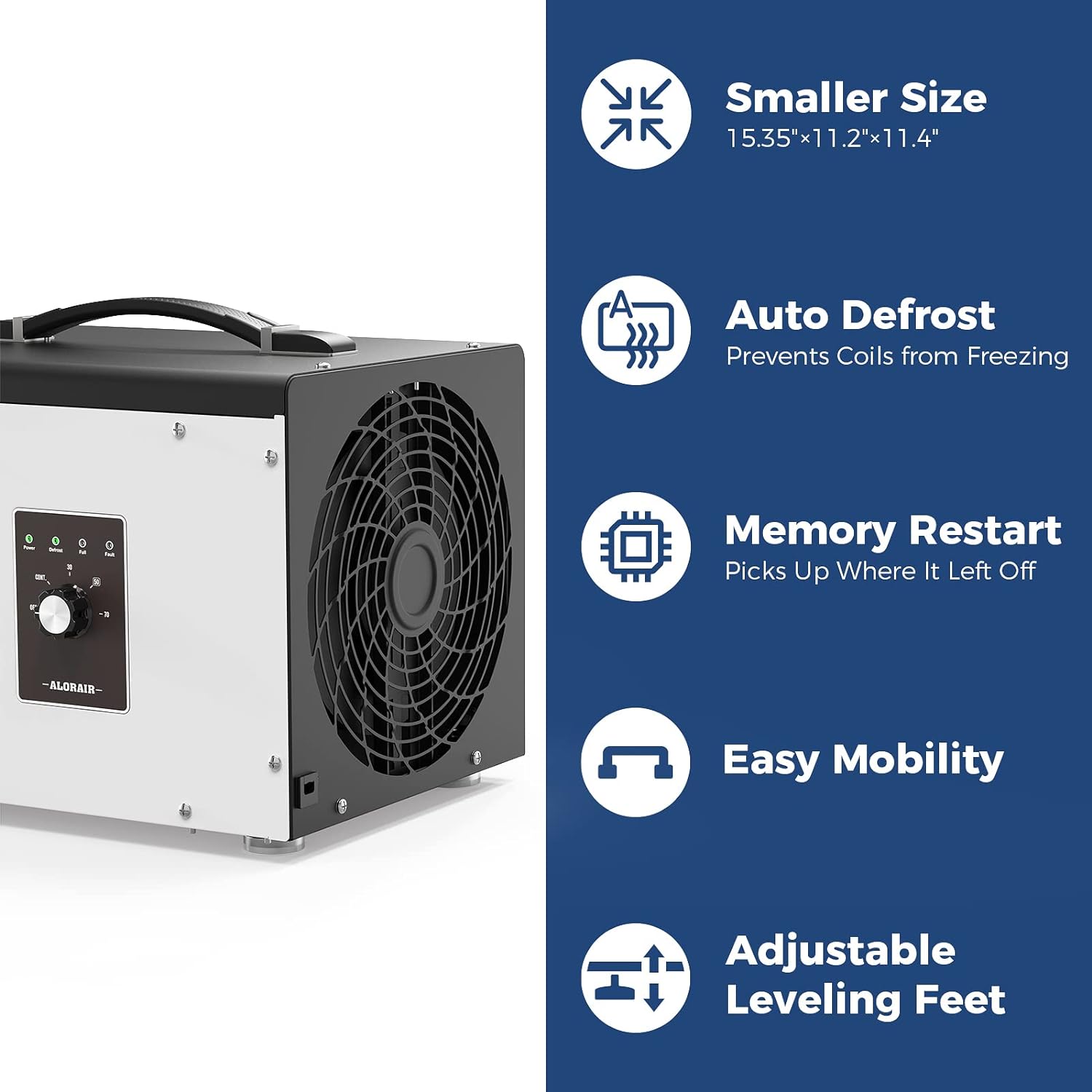 ALORAIR 70 PPD Crawl Space Dehumidifier Energy Star Auto Defrost, cETL | Sentinel HS35