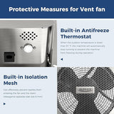 AlorAir 780CFM Stainless Steel Crawl Space Fan IP55 Rated Crawl Space Ventilation Fan with Thermostat, Built-In Isolation Net 9.13 Inch Foundation Vent Fan for Crawl Space, Basement, Garage, ETL