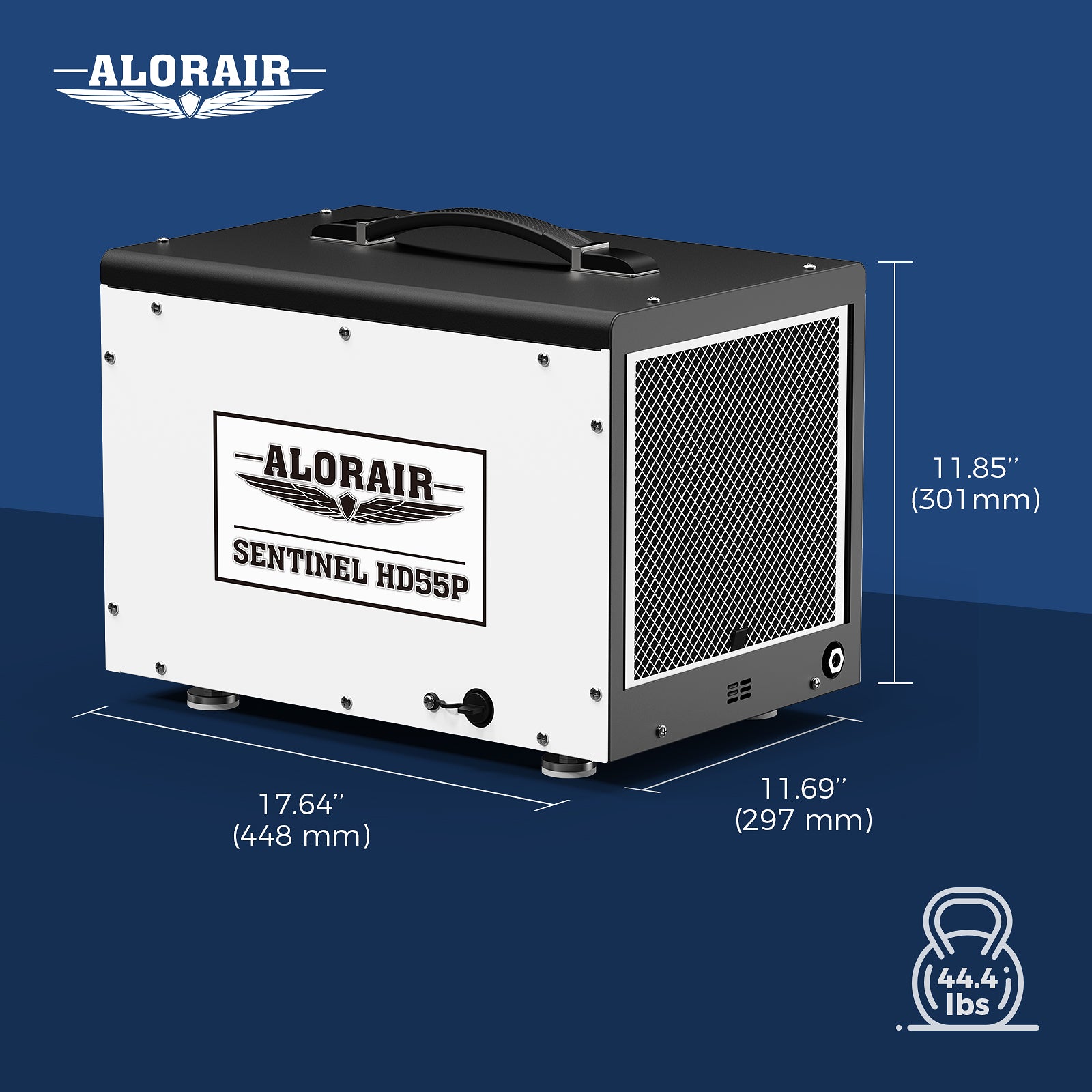 ALORAIR 120 Pint Commercial Dehumidifier Crawl Space Dehumidifier Up to 1,500 sq | Sentinel HD55P