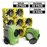 AlorAir® Elite Pack Dehumidifier, Air Movers and Scrubber Commercial Water Damage Restoration Equipment Package