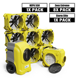 AlorAir® Elite Pack Dehumidifier, Air Movers and Scrubber Commercial Water Damage Restoration Equipment Package