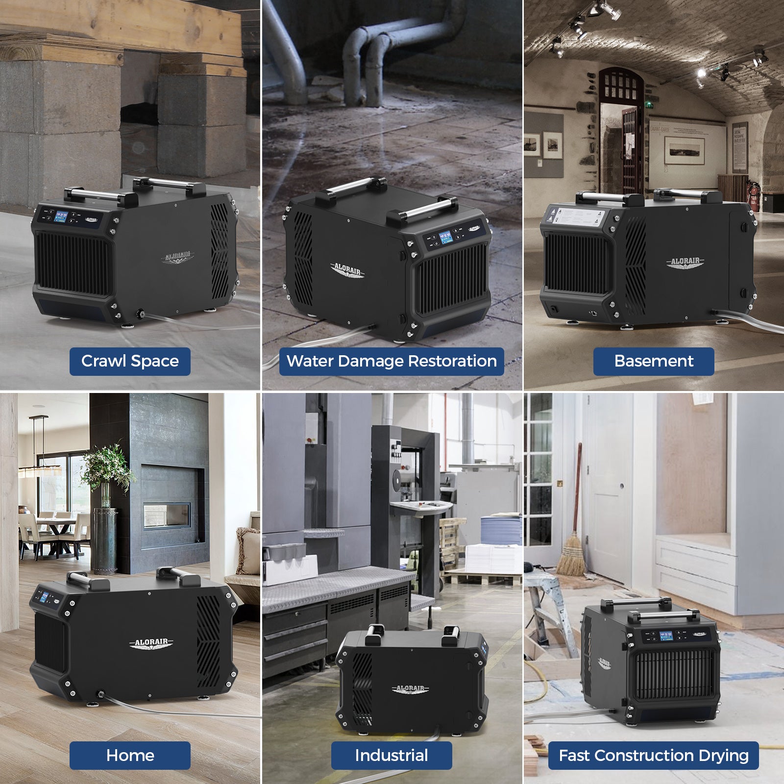 Alorair 145 PPD Crawl Spaces Dehumidifier with Pump and Drain Hose | Galaxy 60P