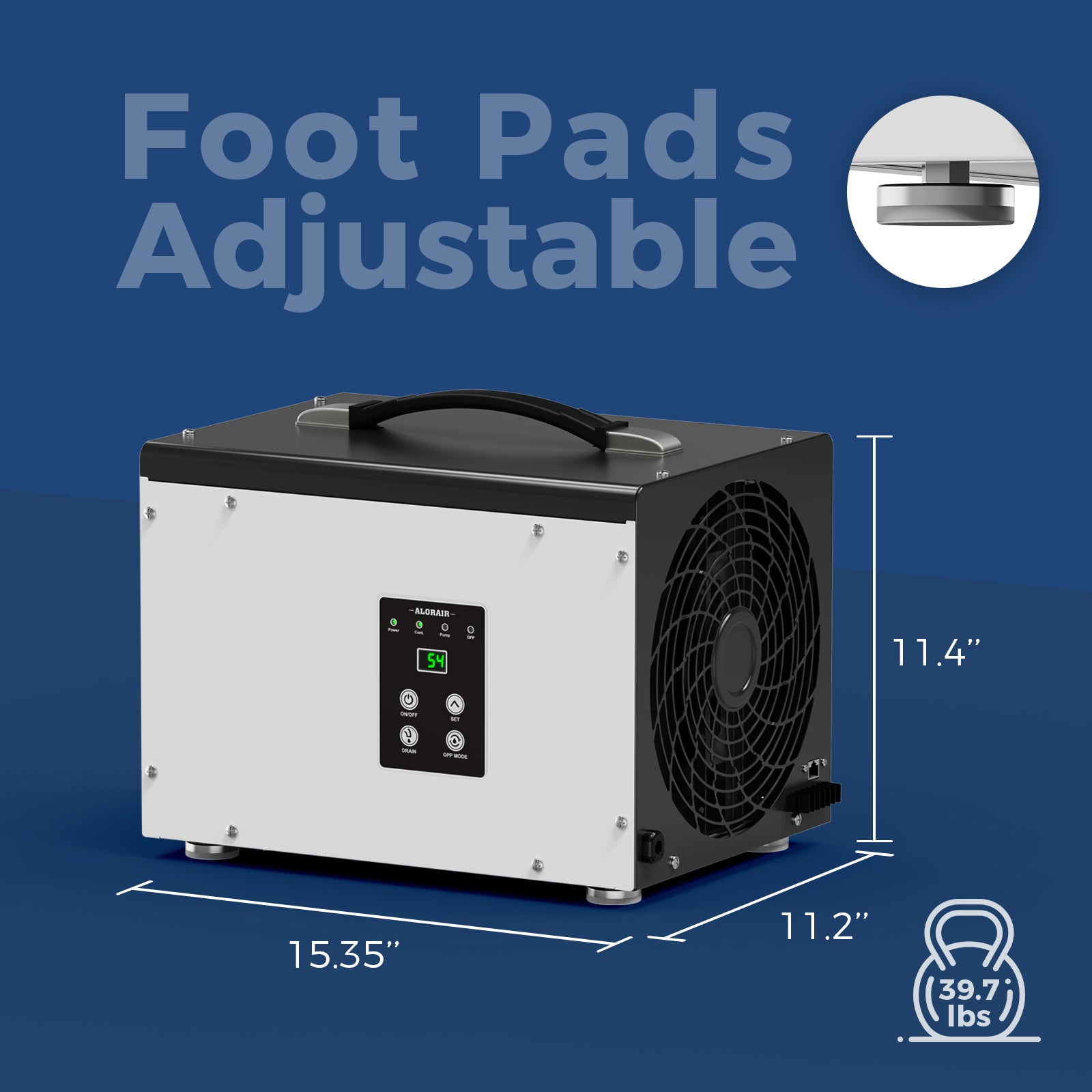 AlorAir WiFi 70 PPD Crawl Space Dehumidifier | Sentinel HD35P WIFI | Size for 1000 Sq Ft