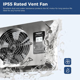 AlorAir® 570 CFM Crawl Space Ventilator Fan with Temperature Humidity Controller IP55 Rated | VentirMax 570SD