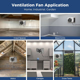 AlorAir 570CFM Stainless Steel Crawl Space Ventilation Fan IP55 Rated with Thermostat | VentirMax 570S