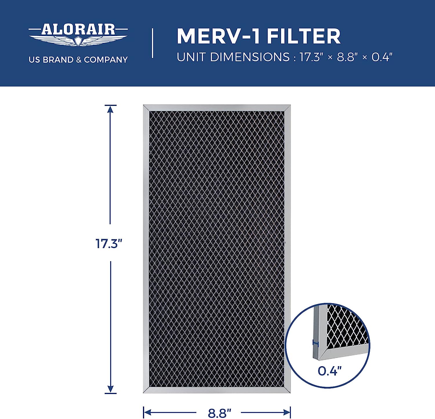 Alorair MERV-1 4 Pack for Crawlspace Dehumidifier HD55S/HDi65S