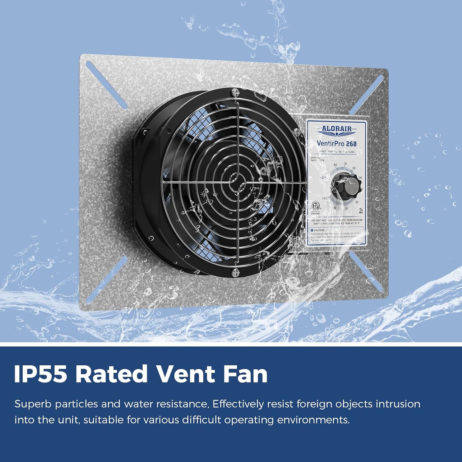 ALORAIR 260CFM Crawl Space Ventilator Fan, IP-55 Rated with